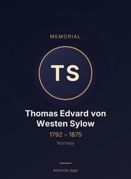 Memorial portrait of Thomas Edvard von Westen Sylow