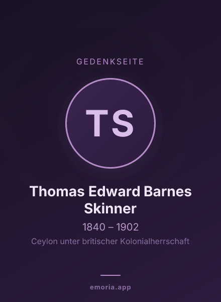 Gedenkportrait von Thomas Edward Barnes Skinner