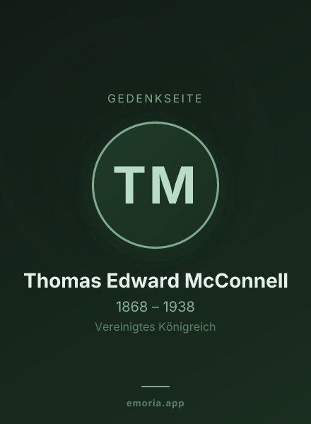 Gedenkportrait von Thomas Edward McConnell
