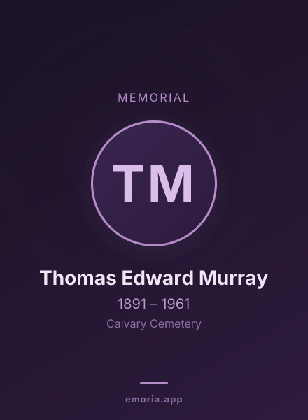 Memorial portrait of Thomas Edward Murray