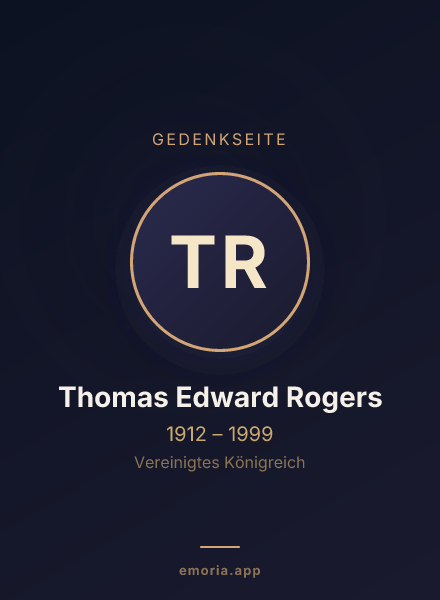 Gedenkportrait von Thomas Edward Rogers