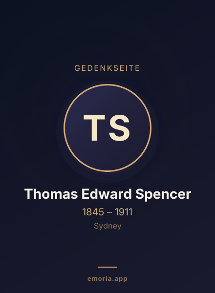 Gedenkportrait von Thomas Edward Spencer