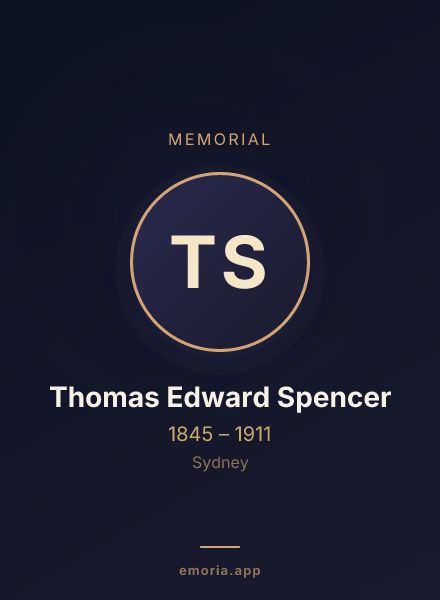 Memorial portrait of Thomas Edward Spencer