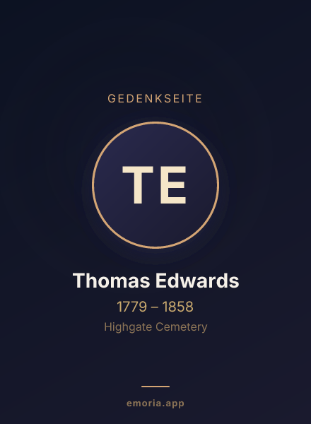 Gedenkportrait von Thomas Edwards