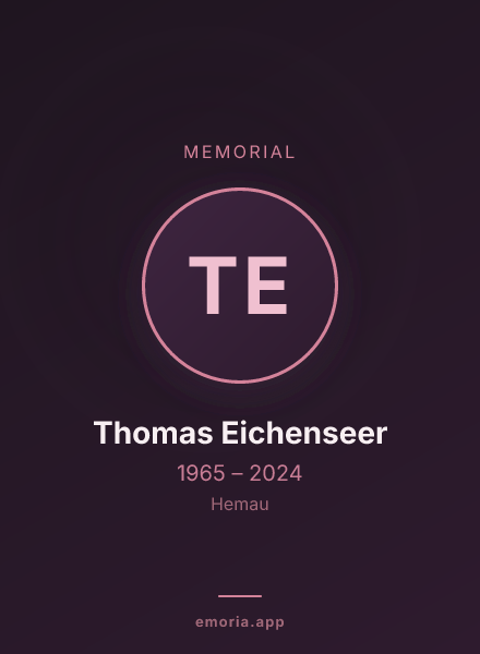 Memorial portrait of Thomas Eichenseer