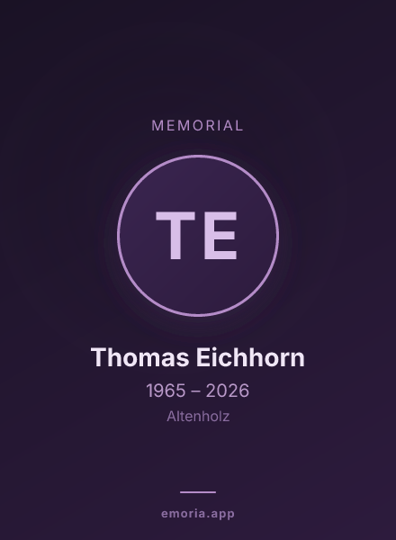 Memorial portrait of Thomas Eichhorn