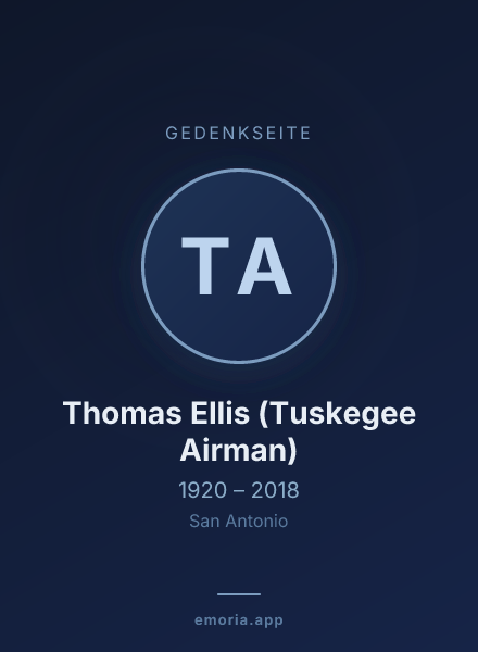 Gedenkportrait von Thomas Ellis (Tuskegee Airman)