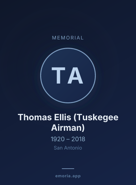 Memorial portrait of Thomas Ellis (Tuskegee Airman)