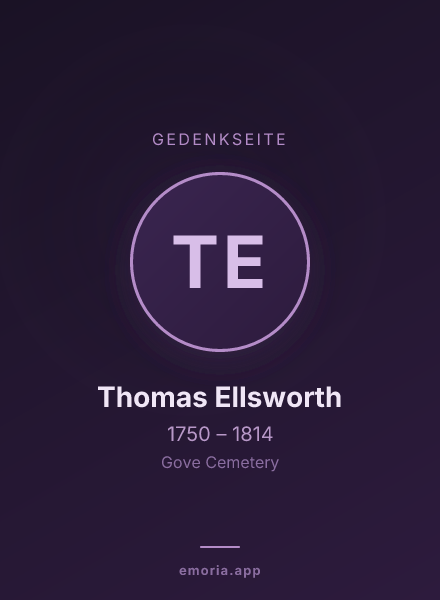 Gedenkportrait von Thomas Ellsworth