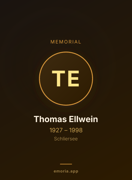 Memorial portrait of Thomas Ellwein