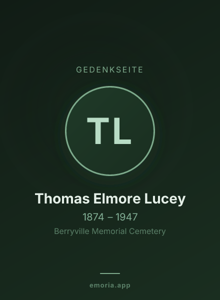 Gedenkportrait von Thomas Elmore Lucey