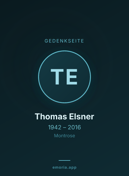 Gedenkportrait von Thomas Elsner