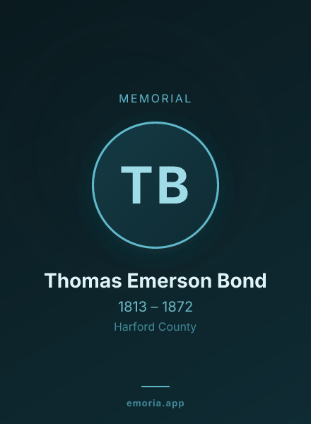 Memorial portrait of Thomas Emerson Bond