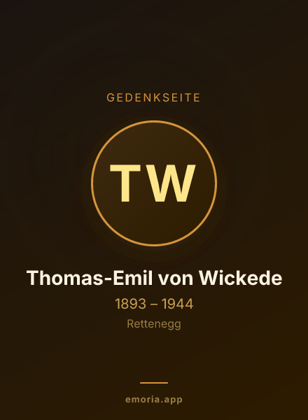 Gedenkportrait von Thomas-Emil von Wickede