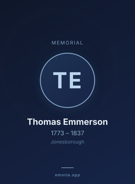 Memorial portrait of Thomas Emmerson