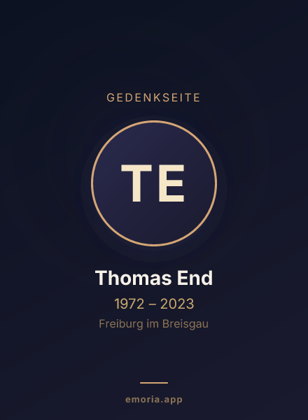 Gedenkportrait von Thomas End