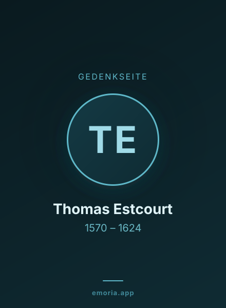 Gedenkportrait von Thomas Estcourt