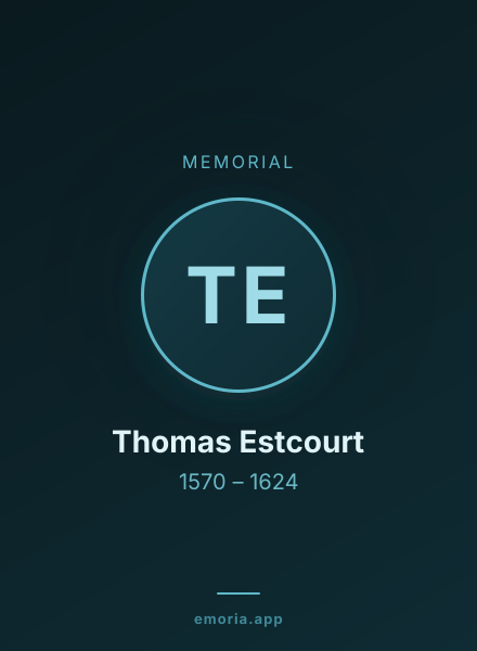 Memorial portrait of Thomas Estcourt