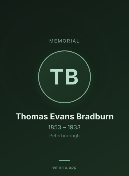Memorial portrait of Thomas Evans Bradburn