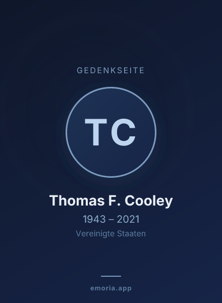 Gedenkportrait von Thomas F. Cooley
