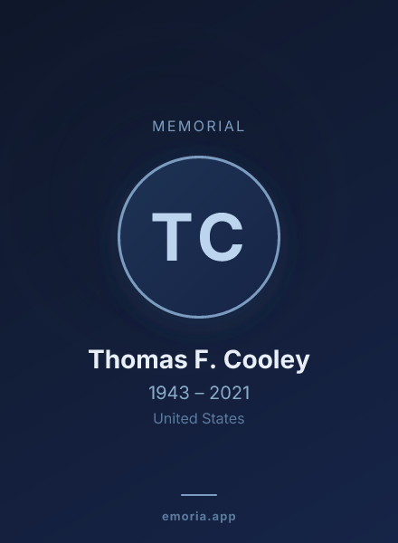 Memorial portrait of Thomas F. Cooley