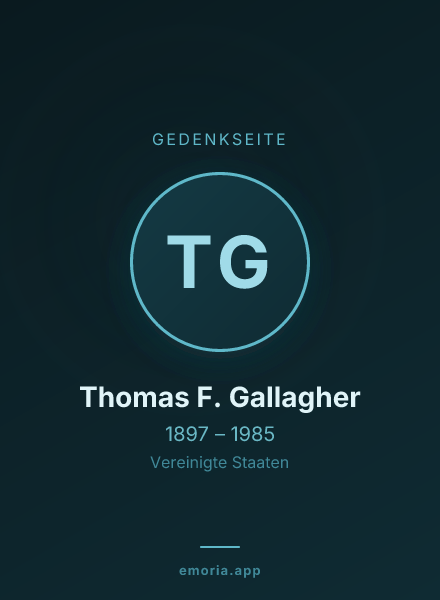 Gedenkportrait von Thomas F. Gallagher