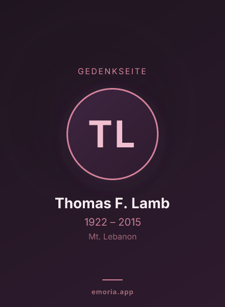 Gedenkportrait von Thomas F. Lamb