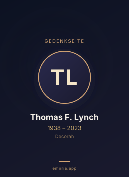 Gedenkportrait von Thomas F. Lynch