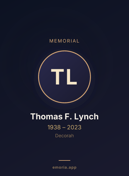 Memorial portrait of Thomas F. Lynch
