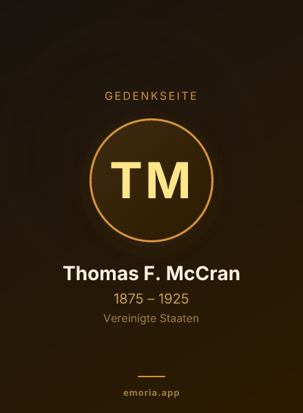 Gedenkportrait von Thomas F. McCran