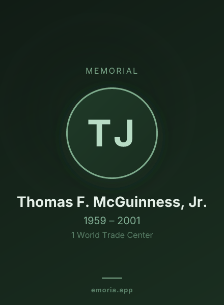 Memorial portrait of Thomas F. McGuinness, Jr.