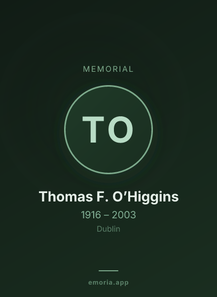 Memorial portrait of Thomas F. O’Higgins