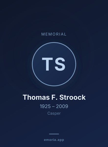 Memorial portrait of Thomas F. Stroock