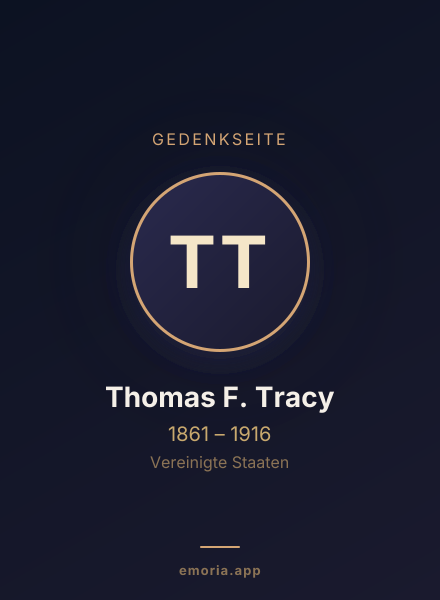 Gedenkportrait von Thomas F. Tracy