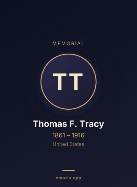 Memorial portrait of Thomas F. Tracy