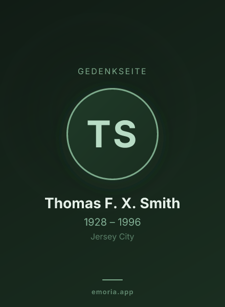 Gedenkportrait von Thomas F. X. Smith