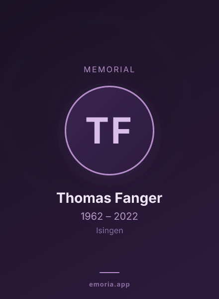 Memorial portrait of Thomas Fanger