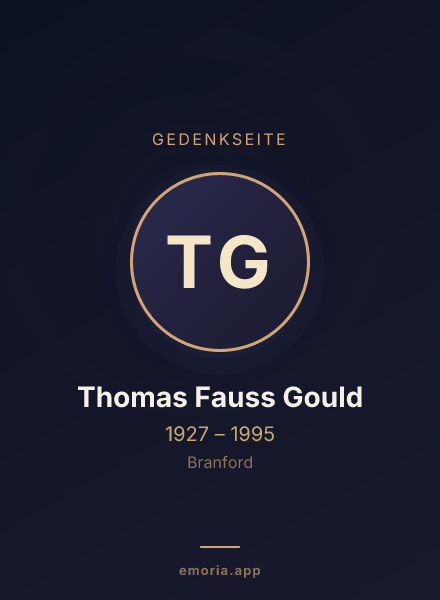 Gedenkportrait von Thomas Fauss Gould