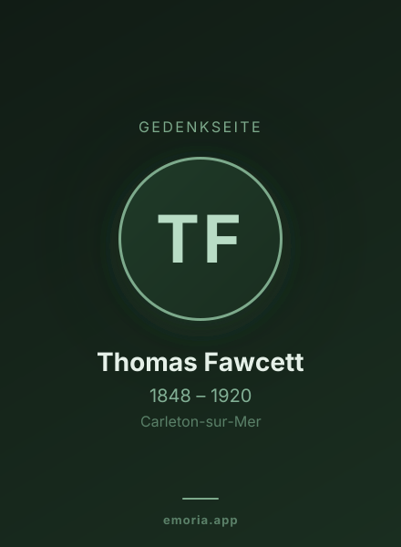 Gedenkportrait von Thomas Fawcett