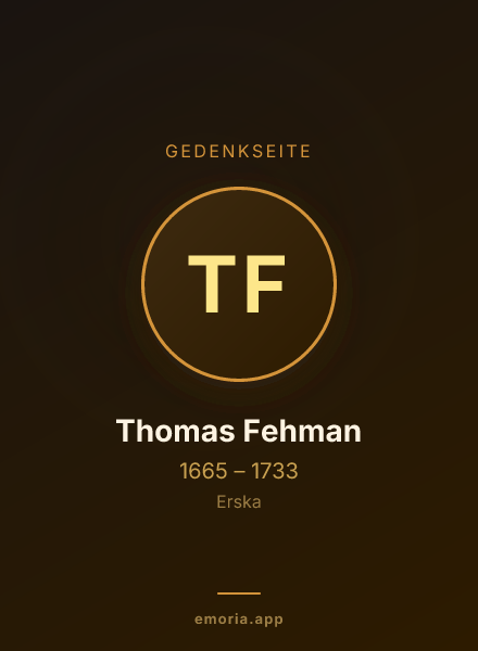 Gedenkportrait von Thomas Fehman