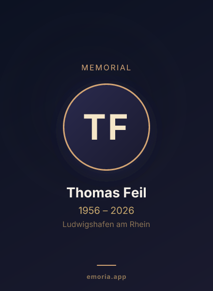 Memorial portrait of Thomas Feil