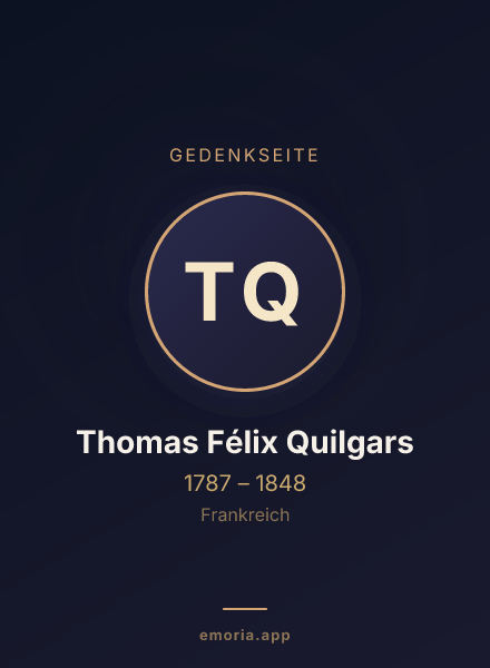 Gedenkportrait von Thomas Félix Quilgars