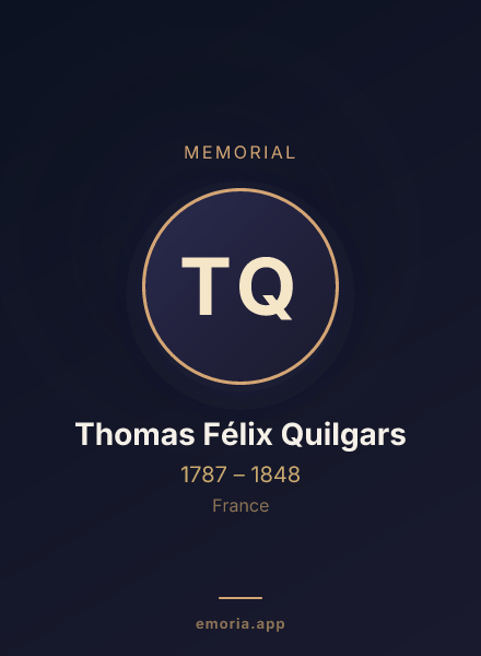 Memorial portrait of Thomas Félix Quilgars
