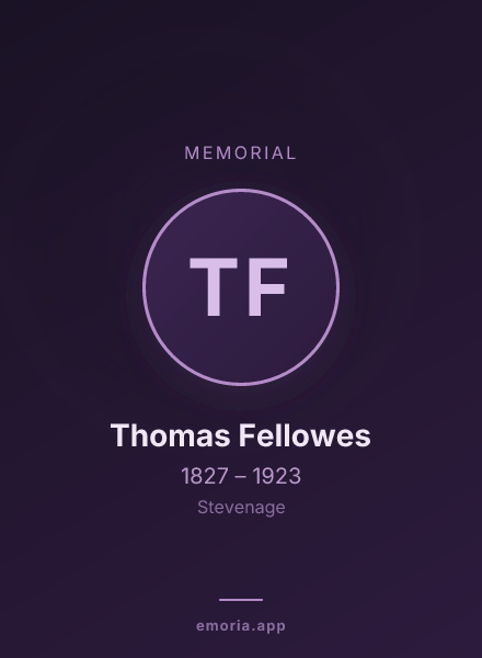Memorial portrait of Thomas Fellowes