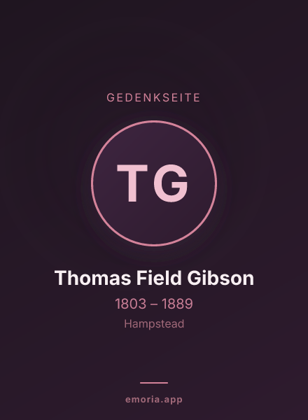 Gedenkportrait von Thomas Field Gibson