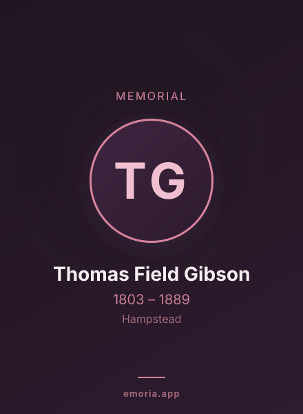 Memorial portrait of Thomas Field Gibson