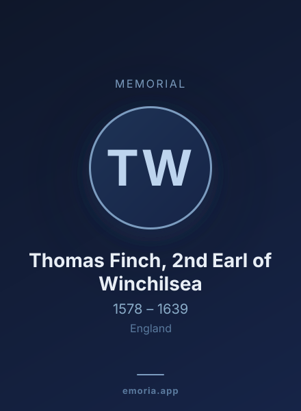Memorial portrait of Thomas Finch, 2nd Earl of Winchilsea