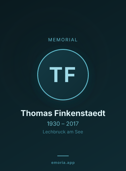Memorial portrait of Thomas Finkenstaedt