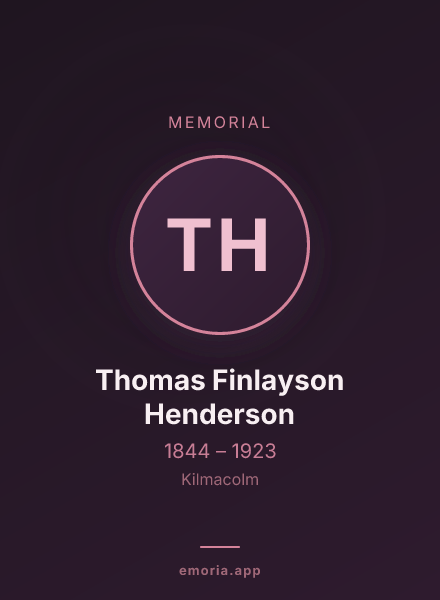 Memorial portrait of Thomas Finlayson Henderson