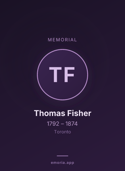 Memorial portrait of Thomas Fisher